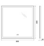 Зеркало BelBagno 80 SPC-GRT-800-800-LED-3000K-TCH-WARM с подсветкой с сенсорным выключателем и подогревом