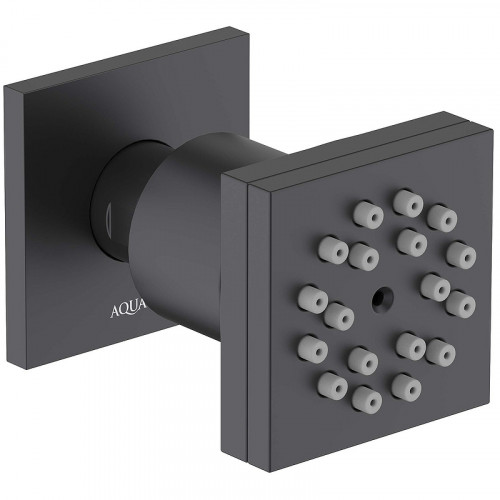 Боковая форсунка Aquatek AQ2098MB Черная матовая латунь на стену