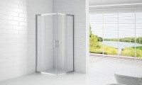 Душевой уголок Cezares Eco 90x90 ECO-O-A-2-90-P-Cr профиль Хром стекло рифленое