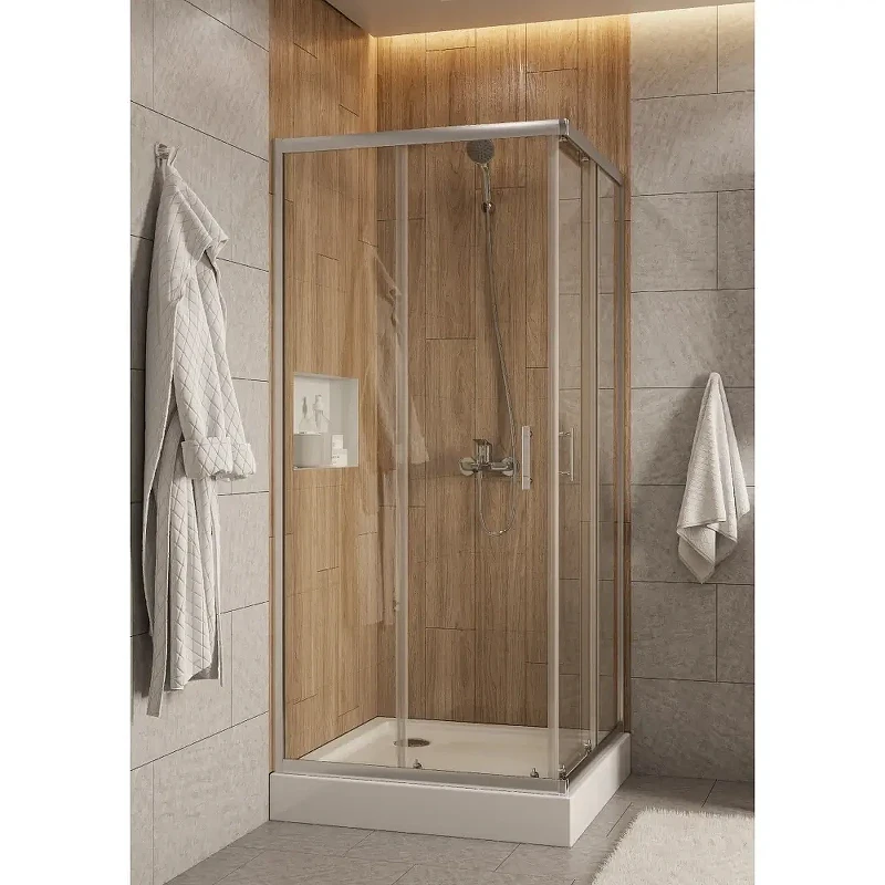 Душевой уголок Santek Вэлия 80х80 1WH501792 профиль цвет Хром стекло прозрачное