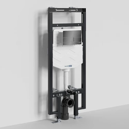 Инсталляция WasserKRAFT Dinkel 58TLT.010.ME.PB04 для унитаза с клавишей смыва Черный глянец