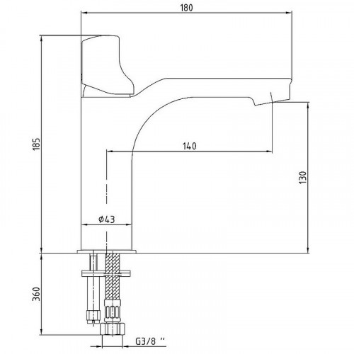 Смеситель для раковины E.C.A. Myra 104108986EX Белый латунь