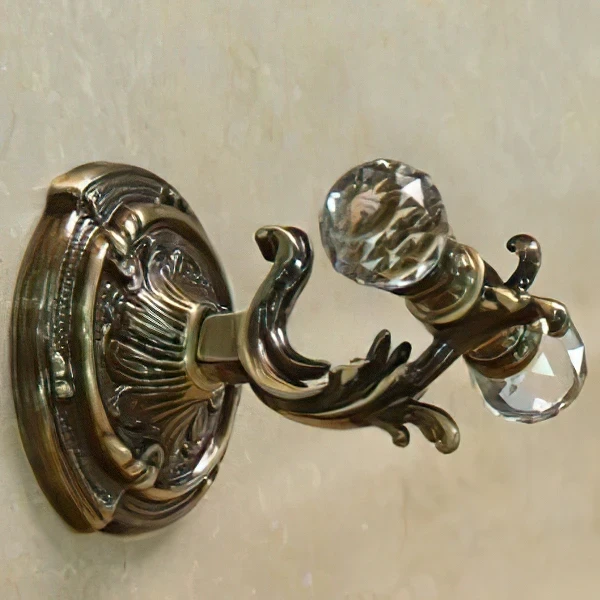 Двойной крючок Art&Max Barocco Crystal AM-1784-Br-C Бронза