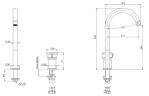 Смеситель для раковины Remer Element ET57LRP цвет Медь брашированная