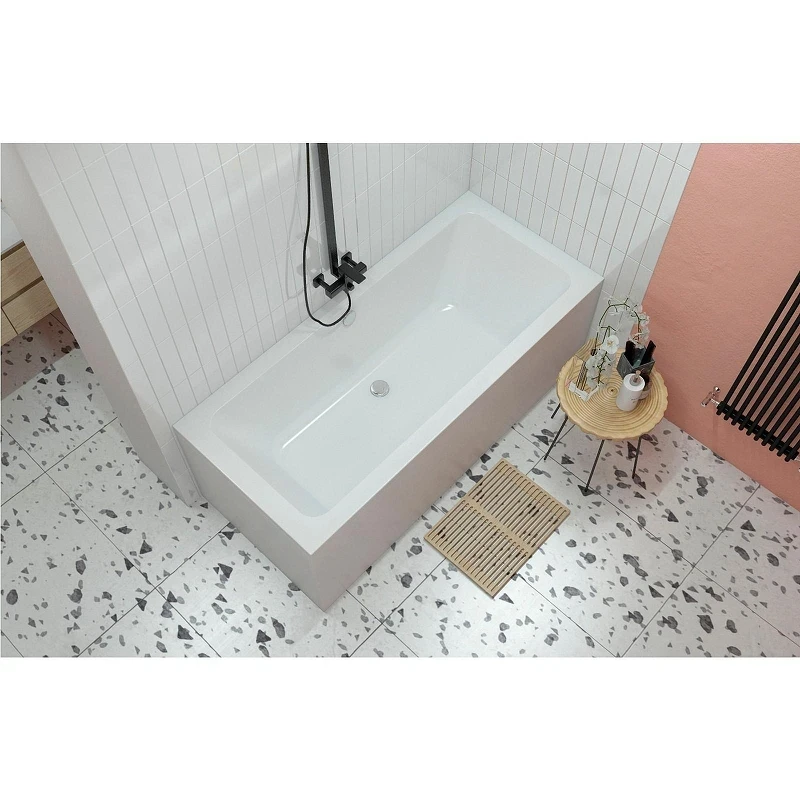 Акриловая ванна Lavinia Boho Pure 180х80 S1-37100080 цвет Белый глянцевый с каркасом
