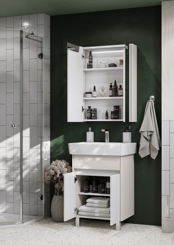 Тумба под раковину Aquaton Верди PRO 60 H 1A207701VDAV0 Белый Ясень фабрик МДФ / ЛДСП