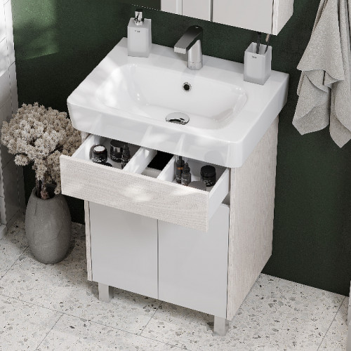 Тумба под раковину Aquaton Верди PRO 60 H 1A207701VDAV0 Белый Ясень фабрик МДФ / ЛДСП