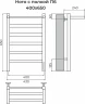 Электрический полотенцесушитель Terminus Ното П6 400х650 4670078559135 с полкой цвет Хром