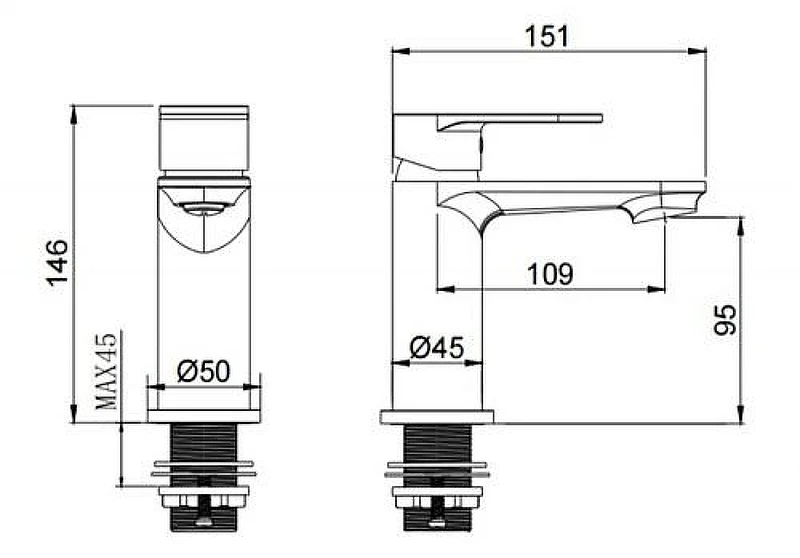 Смеситель для раковины Splendy Rest RE201146GK1BM цвет Черный матовый