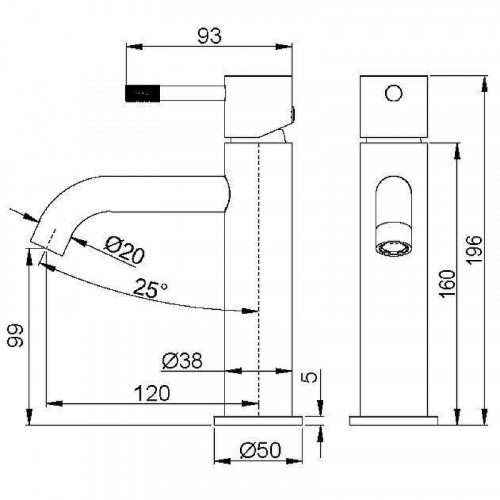 Смеситель для раковины Boheme Uno 461-BRB цвет Брашированная бронза
