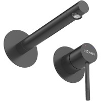 Смеситель для раковины Cezares Relax RELAX-BLI2-2-NOP-W0 Черный матовый нержавеющая сталь встраиваемый
