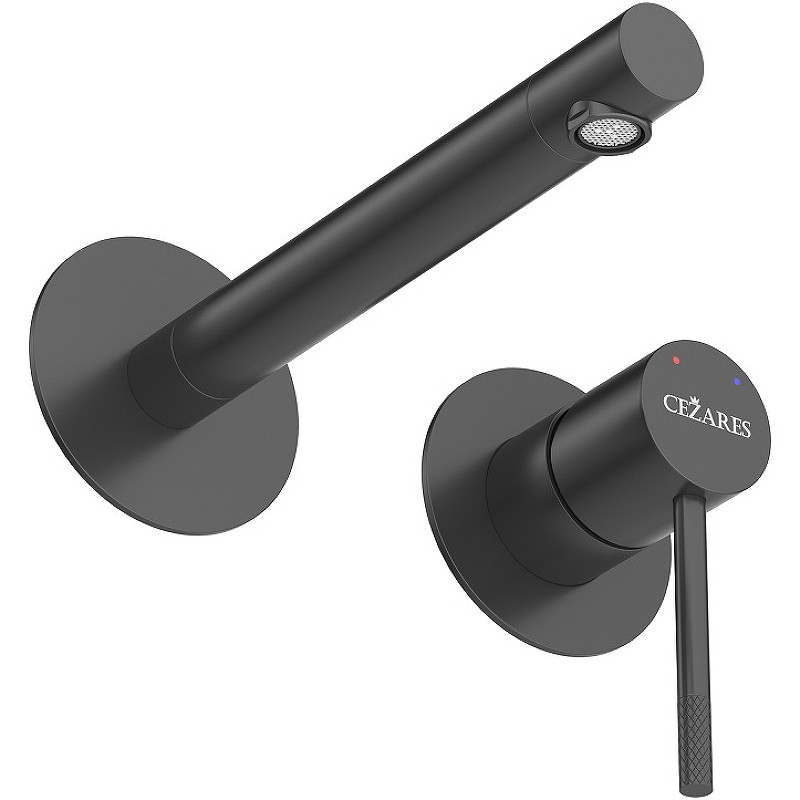 Смеситель для раковины Cezares Relax RELAX-BLI2-2-NOP-W0 Черный матовый нержавеющая сталь встраиваемый