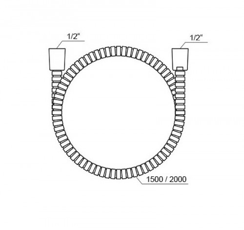 Душевой шланг Ravak 915.02 X07P341 Хром