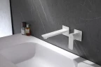 Смеситель для раковины Abber Weiss Insel AF8082FW Белый матовый латунь встраиваемый