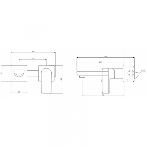 Смеситель для раковины Abber Weiss Insel AF8082FW Белый матовый латунь встраиваемый
