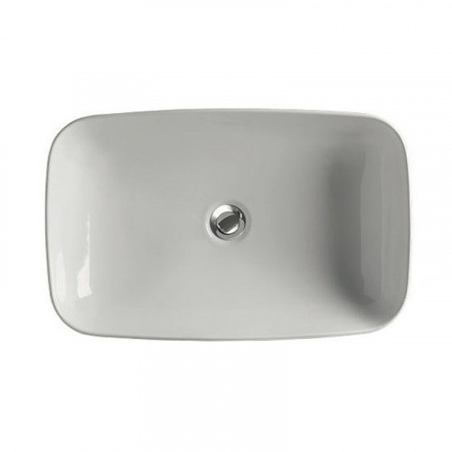 Раковина Kerasan Tribeca 60 514301 Белая фаянс накладная, полувстраиваемая