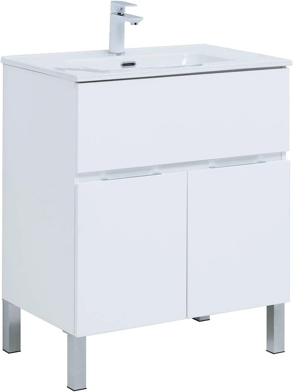 Тумба с раковиной Aquanet Алвита New 70 306146 цвет Белый матовый