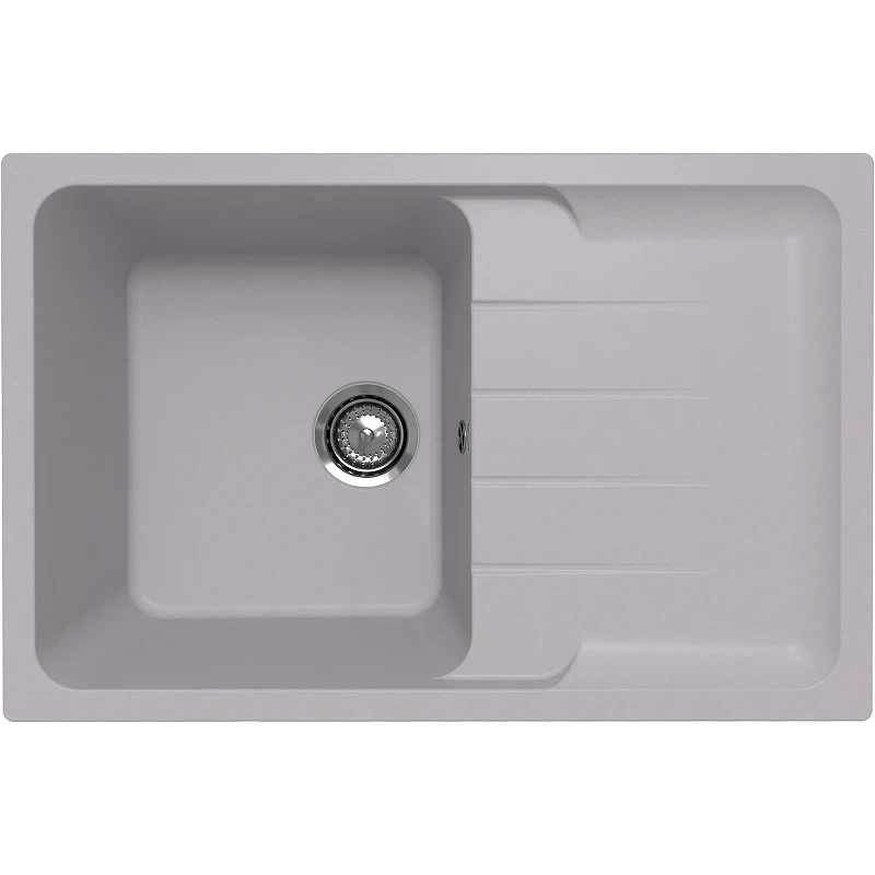 Кухонная мойка Ulgran Quartz Gerda 780-04 Платина искусственный камень (литьевой мрамор) встраиваемый