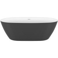 Акриловая ванна Black&amp;White Swan SB330 Grey 170x75 330SBGR Серая матовая Белая без гидромассажа