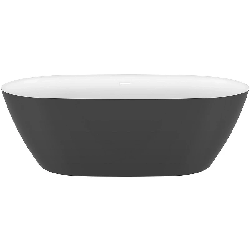 Акриловая ванна Black&White Swan SB330 Grey 170x75 330SBGR Серая матовая Белая без гидромассажа
