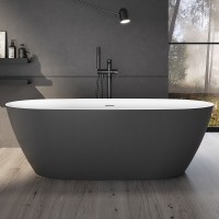 Акриловая ванна Black&amp;White Swan SB330 Grey 170x75 330SBGR Серая матовая Белая без гидромассажа