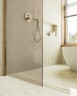 Душевая перегородка Maybah Glass MGD-679-3ш 1090x1950 в широком профиле Золото стекло бронзовое матовое