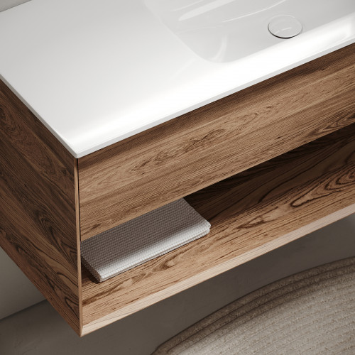 Тумба под раковину Sancos Marmi 1.0 100 R MR1.0100RECH подвесная Дуб чарльстон МДФ / ЛДСП