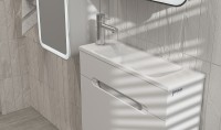 Тумба под раковину Jorno Modul 60 Mol.01.60/P/W/JR подвесная Белая МДФ / ЛДСП
