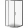 Душевой уголок Good Door Latte R-90-G-WE 90x90 профиль Белый стекло Grape