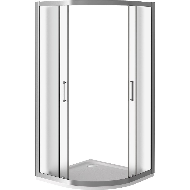 Душевой уголок Good Door Latte R-90-G-WE 90x90 профиль Белый стекло Grape