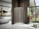Душевой уголок Good Door Latte R-90-G-WE 90x90 профиль Белый стекло Grape