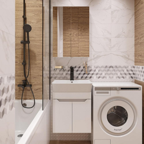 Комплект мебели для ванной DIWO Архангельск 50 подвесной цвет Белый