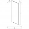 Душевая стенка Ambassador Forsa 80 80AX профиль Хром cтекло прозрачное