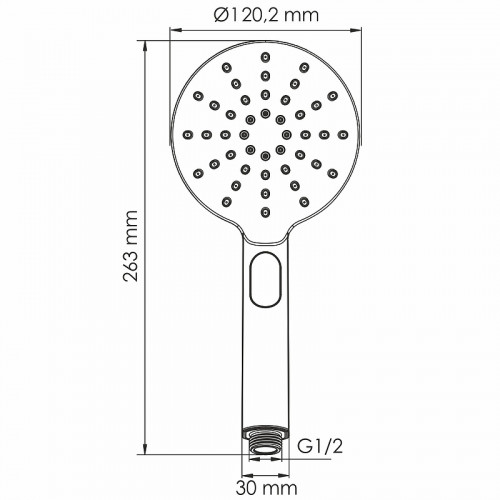 Ручной душ WasserKRAFT A339 Черный матовый