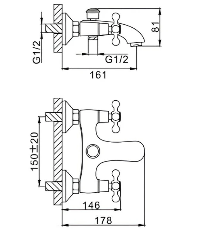 Смеситель для ванны Frap H19-4 F3019-4