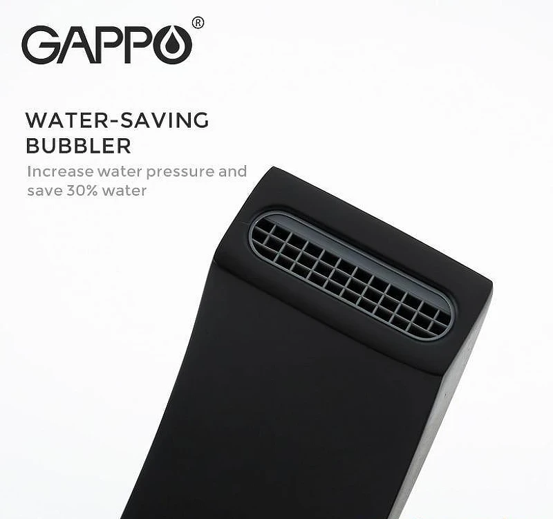 Душевая система Gappo G07-6 G2407-6 Черная матовая латунь на стену