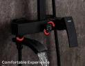 Душевая система Gappo G07-6 G2407-6 Черная матовая латунь на стену