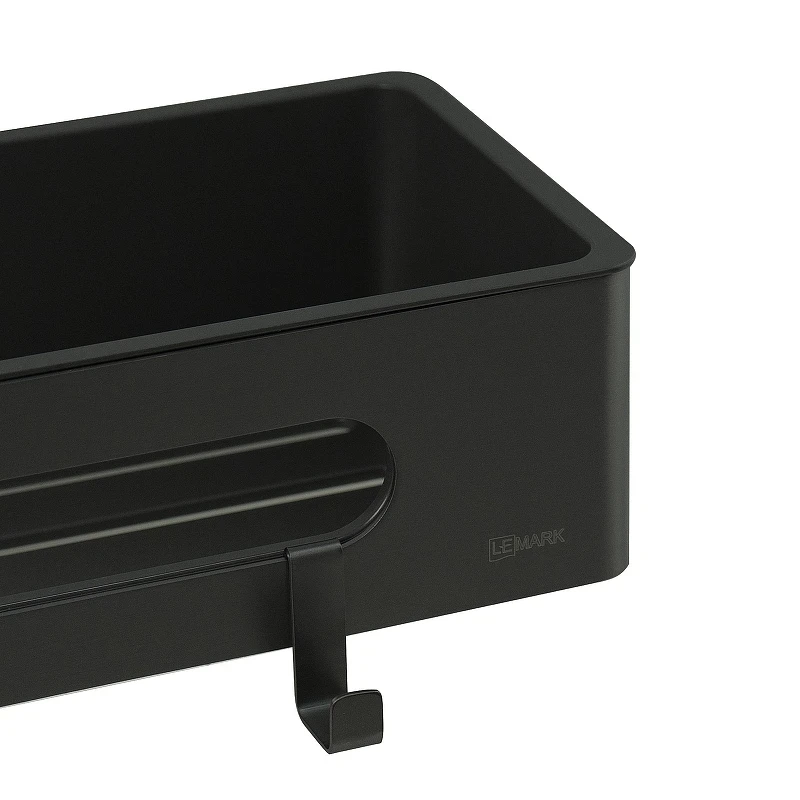 Металлическая полка Lemark Shelf Line 9772044 цвет Черный матовый