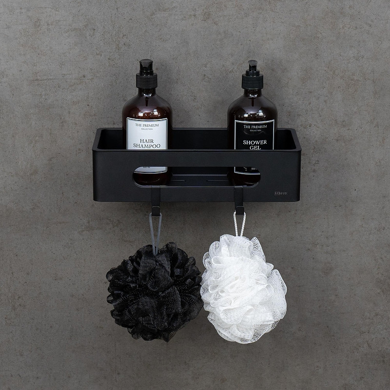 Металлическая полка Lemark Shelf Line 9772044 цвет Черный матовый