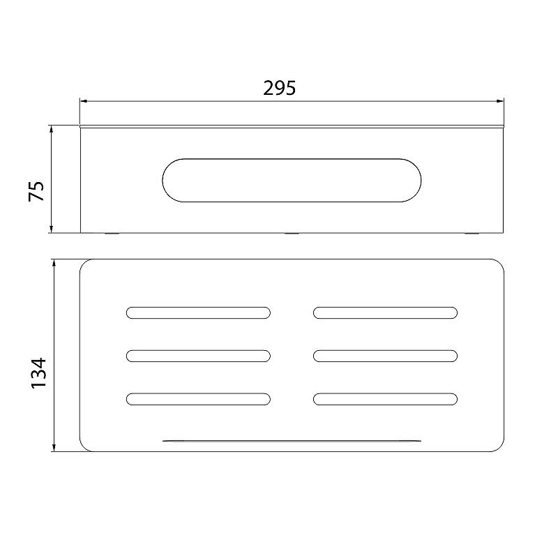 Металлическая полка Lemark Shelf Line 9772044 цвет Черный матовый