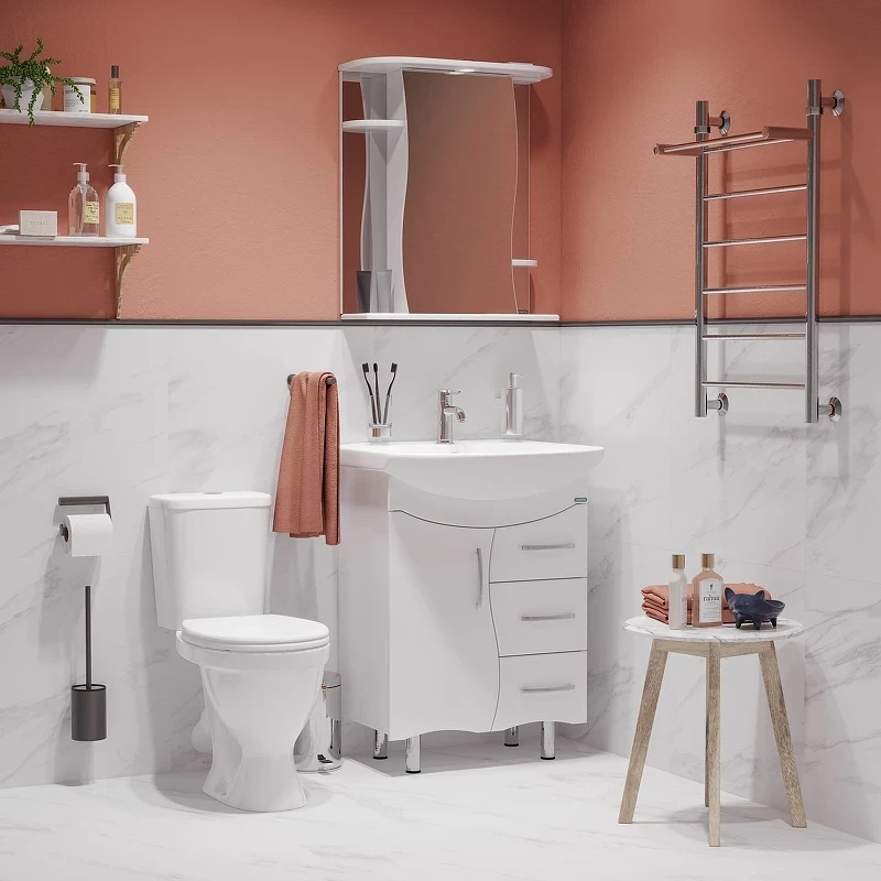 Унитаз-компакт Sanita Формат Эконом WC.CC/Format/1-P/WHT.G/S1 с бачком и сиденьем