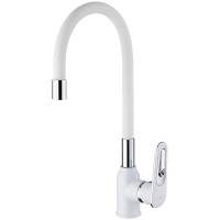 Смеситель для кухни Frap H49 F4049 Белый Хром латунь