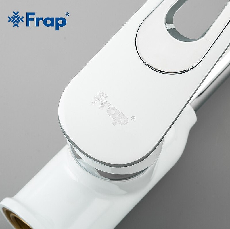 Смеситель для кухни Frap H49 F4049 Белый Хром латунь