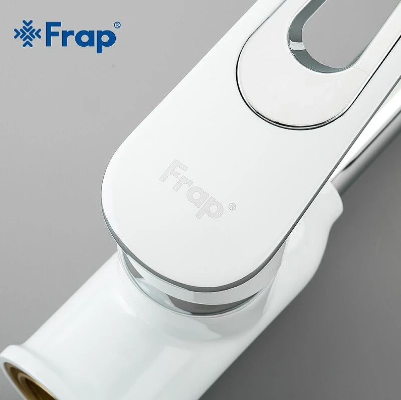 Смеситель для кухни Frap H49 F4049 Белый Хром латунь