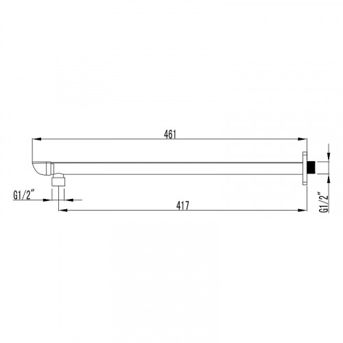 Кронштейн для верхнего душа Lemark LM4987CW Хром Белый латунь на стену