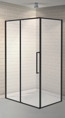 Душевой уголок Esbano Surf 110x90 ESOGS119PSB профиль Черный стекло прозрачное