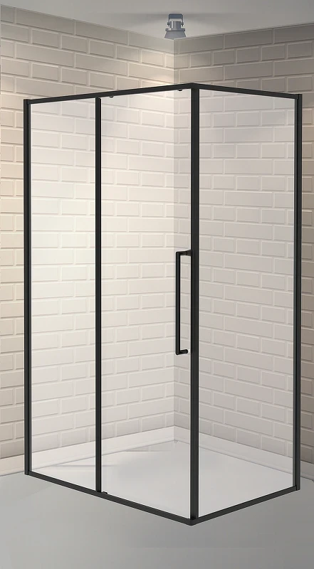 Душевой уголок Esbano Surf 110x90 ESOGS119PSB профиль Черный стекло прозрачное