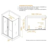 Душевой уголок RGW Classic (Класcик) CL-145S 120х80 380914582-111 профиль Хром-Сатин стекло прозрачное