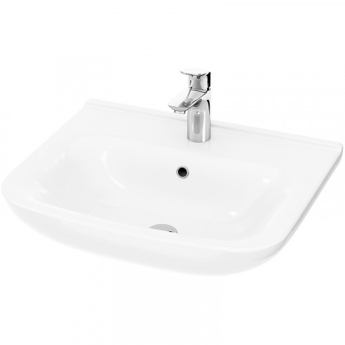 Раковина AM.PM Like 55 C804221WH Белая фарфор подвесная, на пьедестале, на полупьедестале