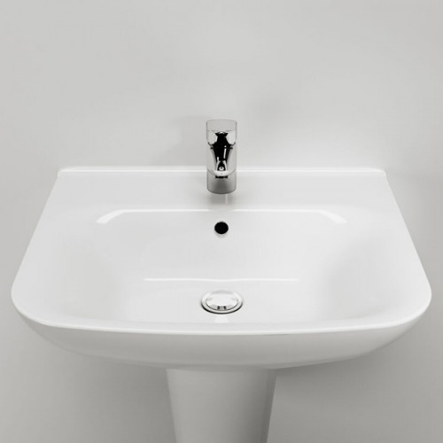 Раковина AM.PM Like 55 C804221WH Белая фарфор подвесная, на пьедестале, на полупьедестале
